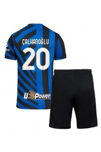 Fotbalové Dres Inter Milan Hakan Calhanoglu #20 Dětské Domácí Oblečení 2024-25 Krátký Rukáv (+ trenýrky)